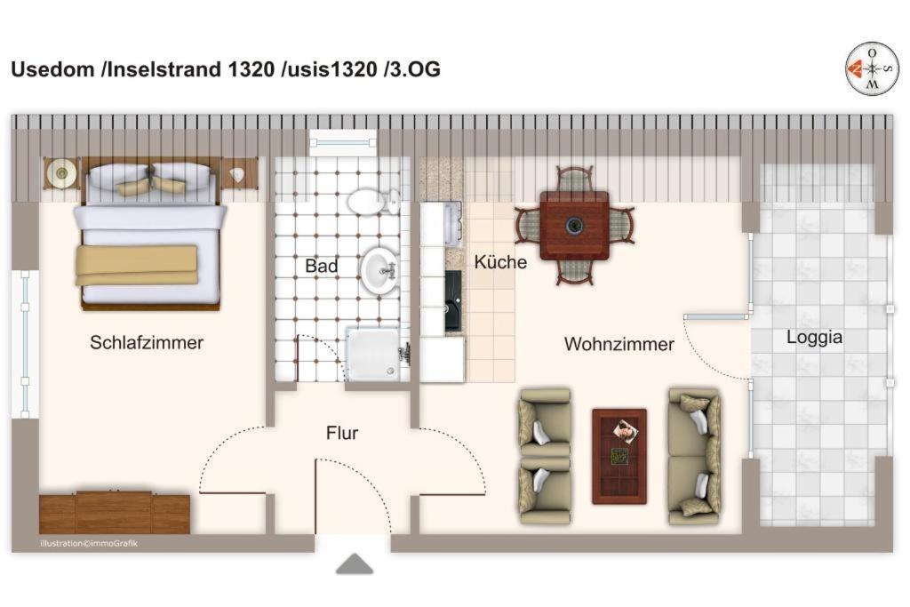 Inselstrand Inselstrand 1320 Heringsdorf  Exteriér fotografie